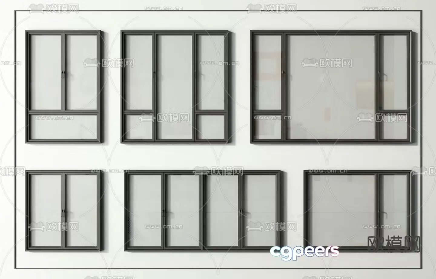 Window windows glass windows aluminum alloy window casement window bay window 3d model