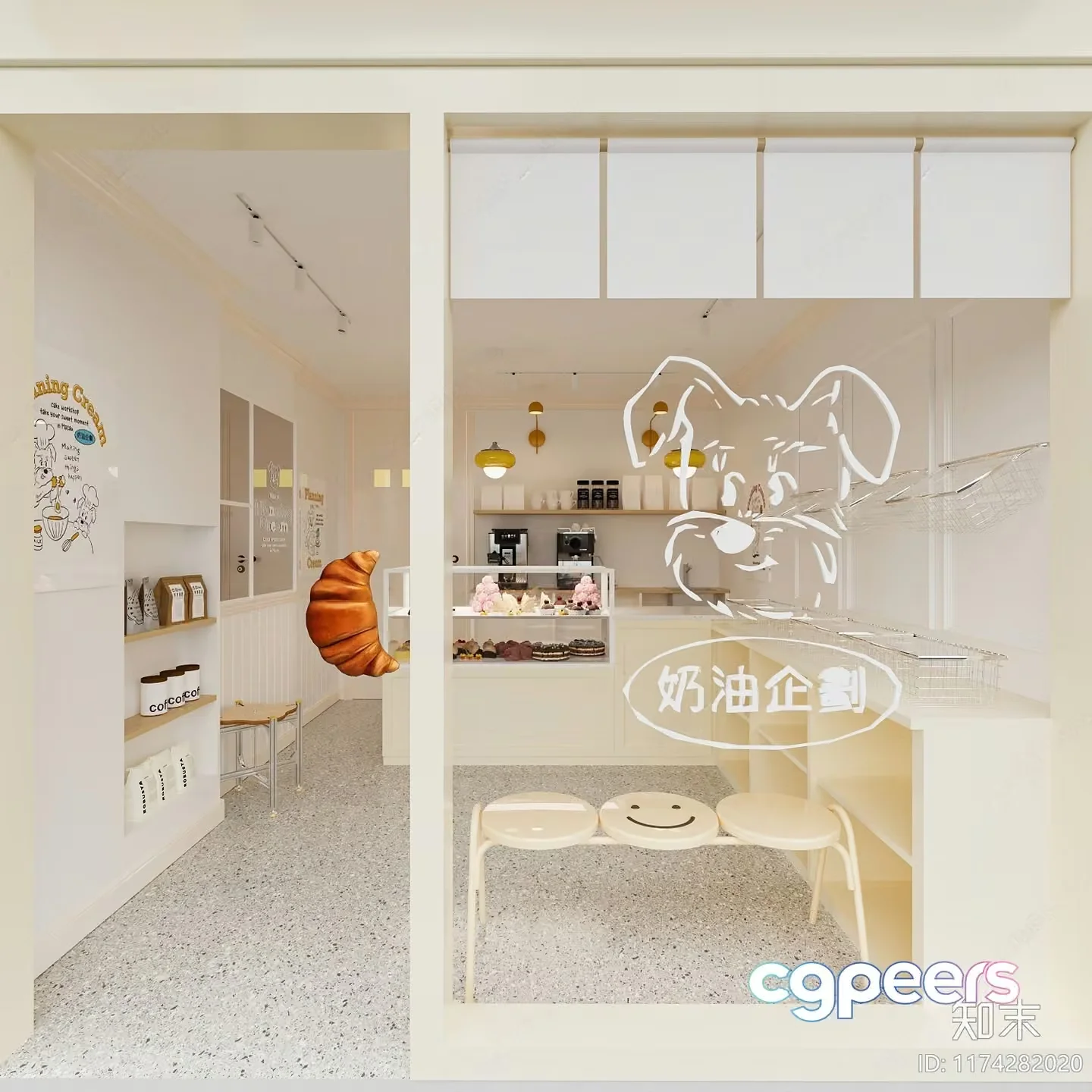 Modern Minimalist Bakery 3D Model – 14718 – VRAY Render