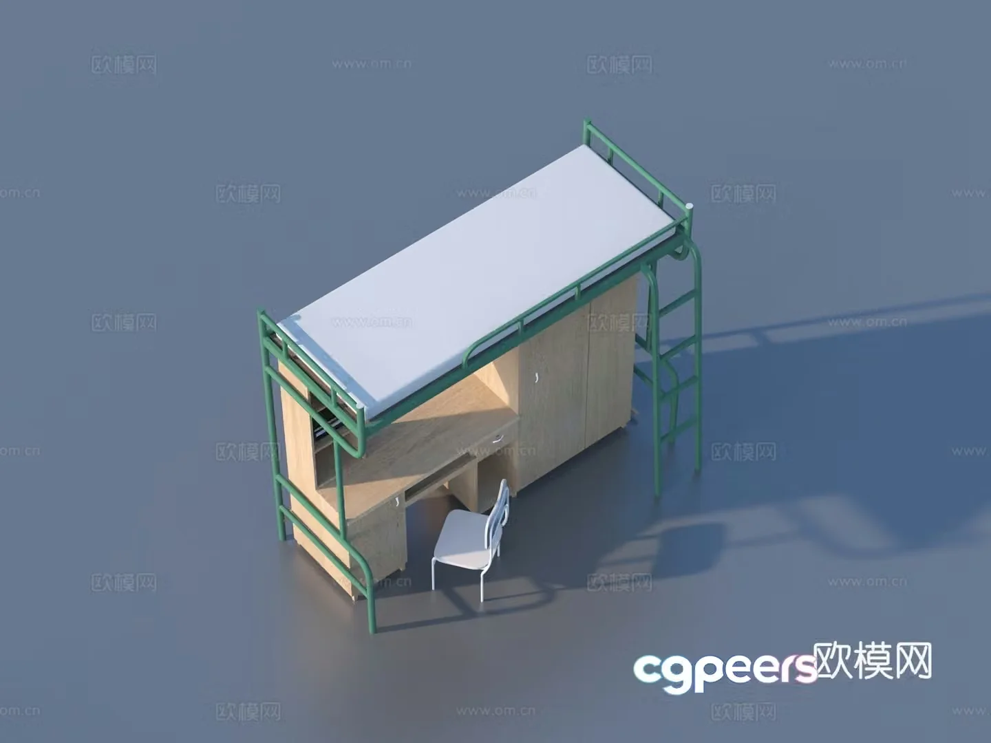 Getting on and getting out of bed Student bed Furniture 3d model