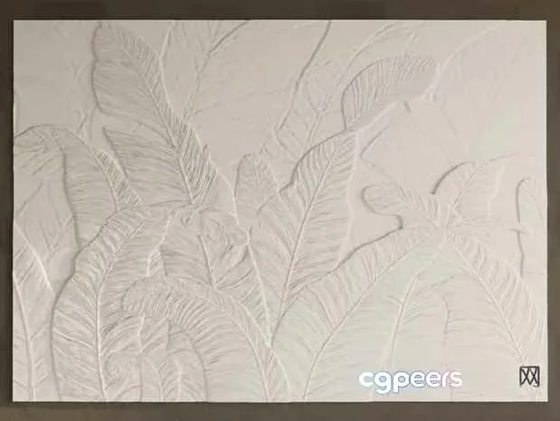 White Leaf Design 3D Model – 4763 – CORONA Render