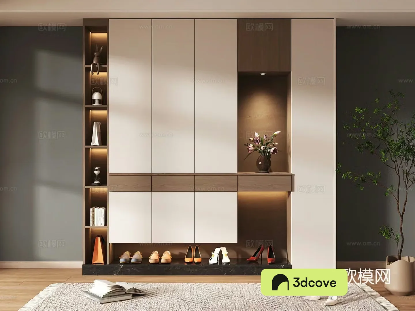 Shoe cabinet design shoe cabinet partition shoe cabinet porch shoe cabinet rendering