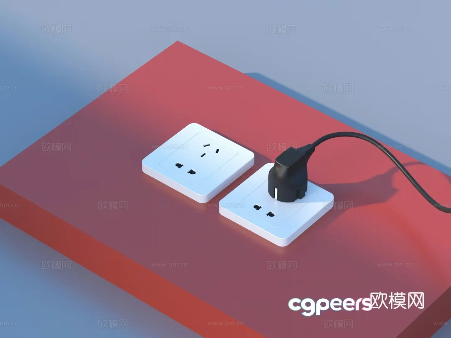 Socket Wire Plug Switch Plug Plug Row 3D Model