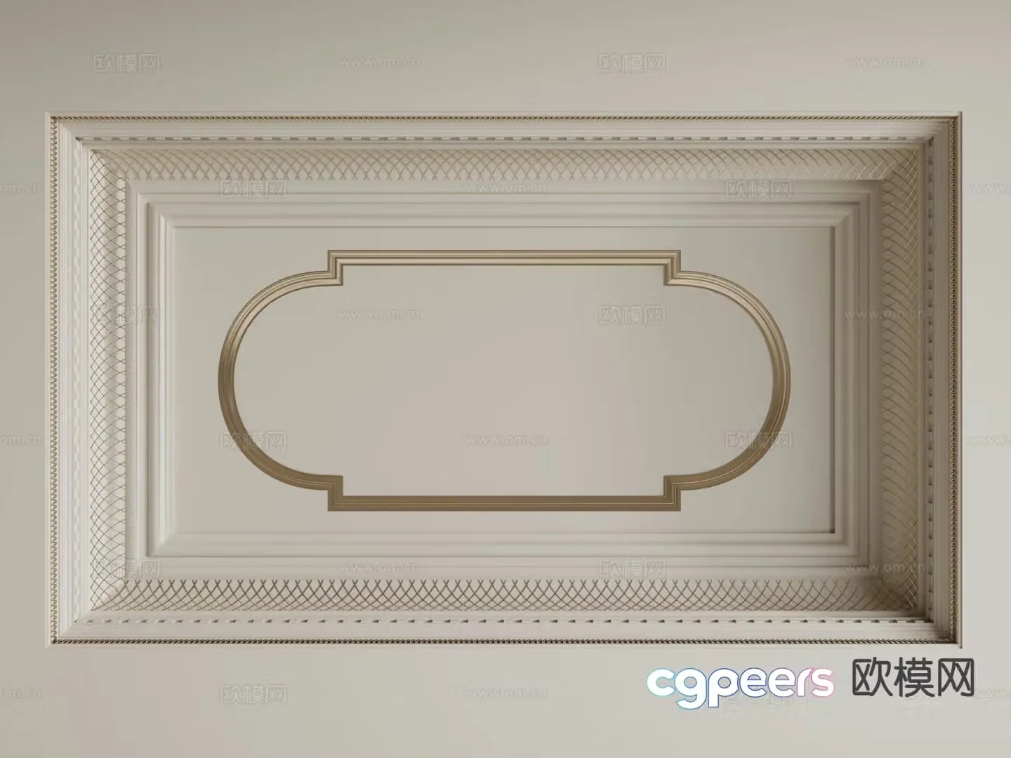 French ceiling suspended ceiling modeling ceiling 3D model