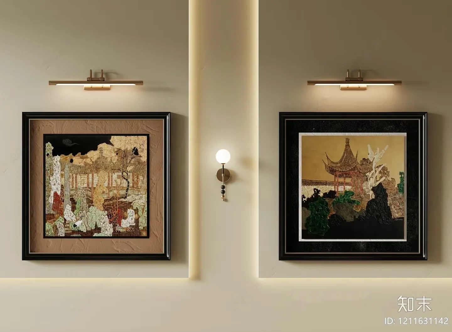 Modern Art Display 3D Model – 19454 – VRAY Render