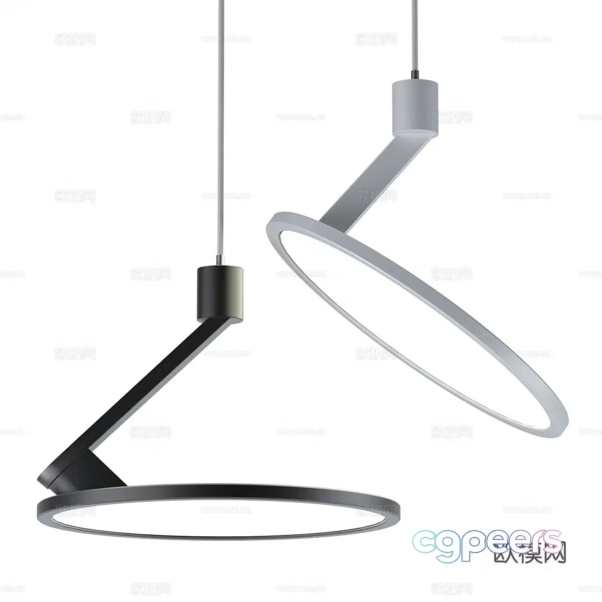 Modern Italian minimalist decorative chandelier 3d model