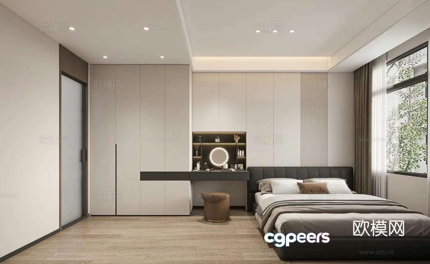 Italian master bedroom modern bedroom 3d model