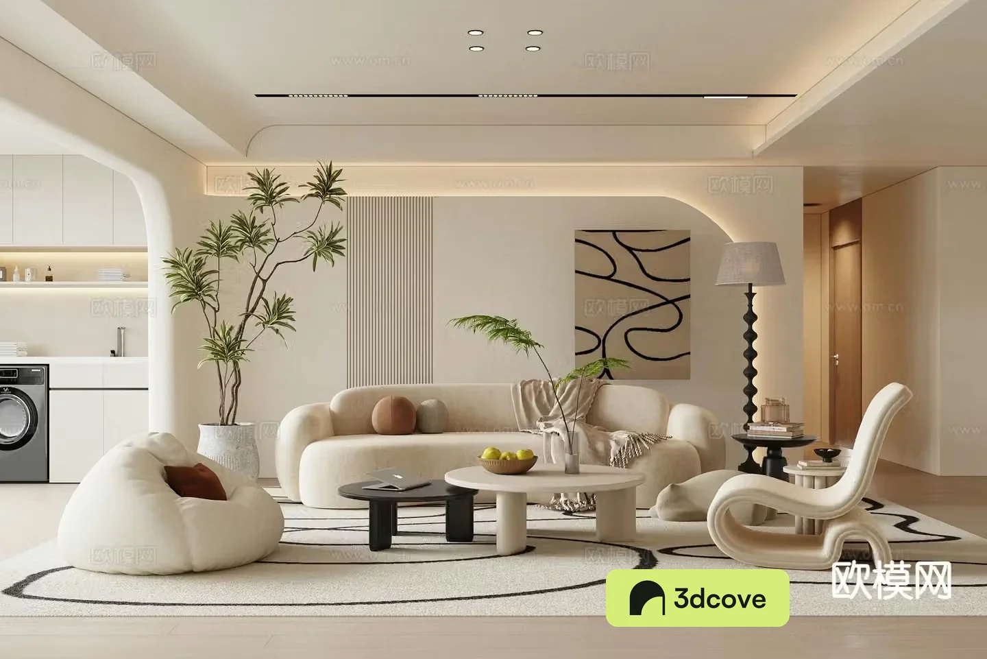 Cream style living room