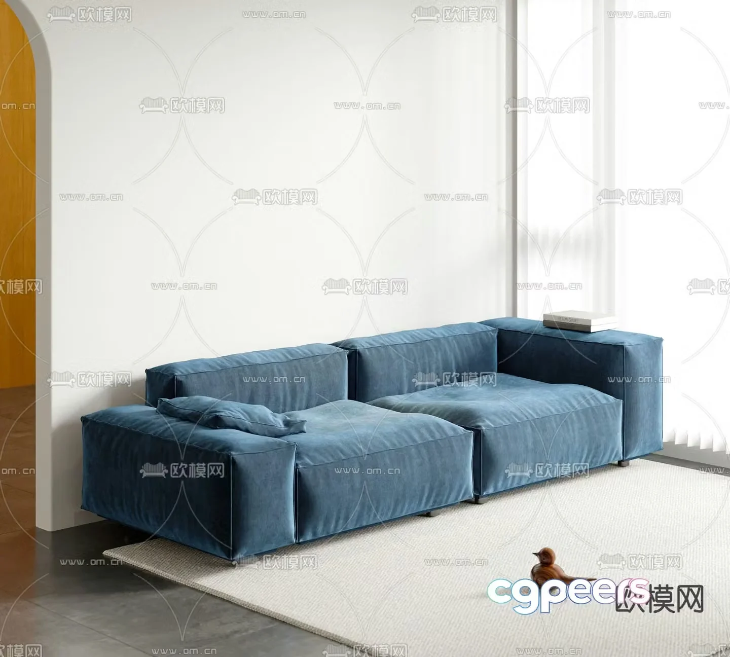 Bolia double sofa upholstered sofa 3d model