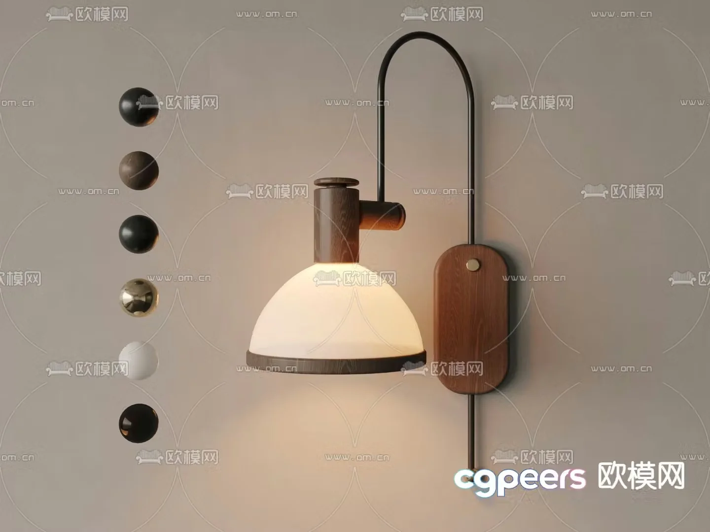 Medieval style wall lamp 3d model