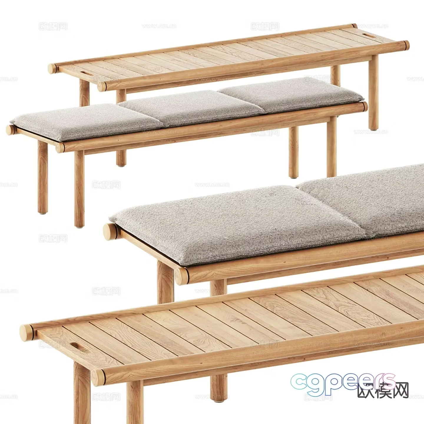 Apache stool bench bench 3d model