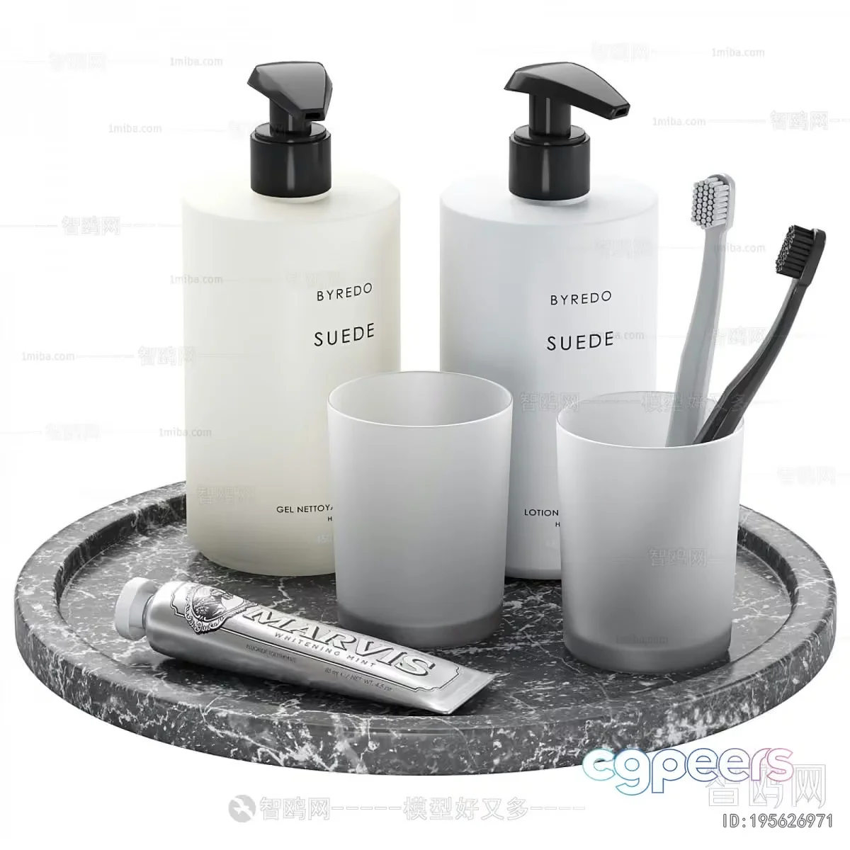 A Collection Of Bathroom Items 3D Model – 15967 – VRAY Render