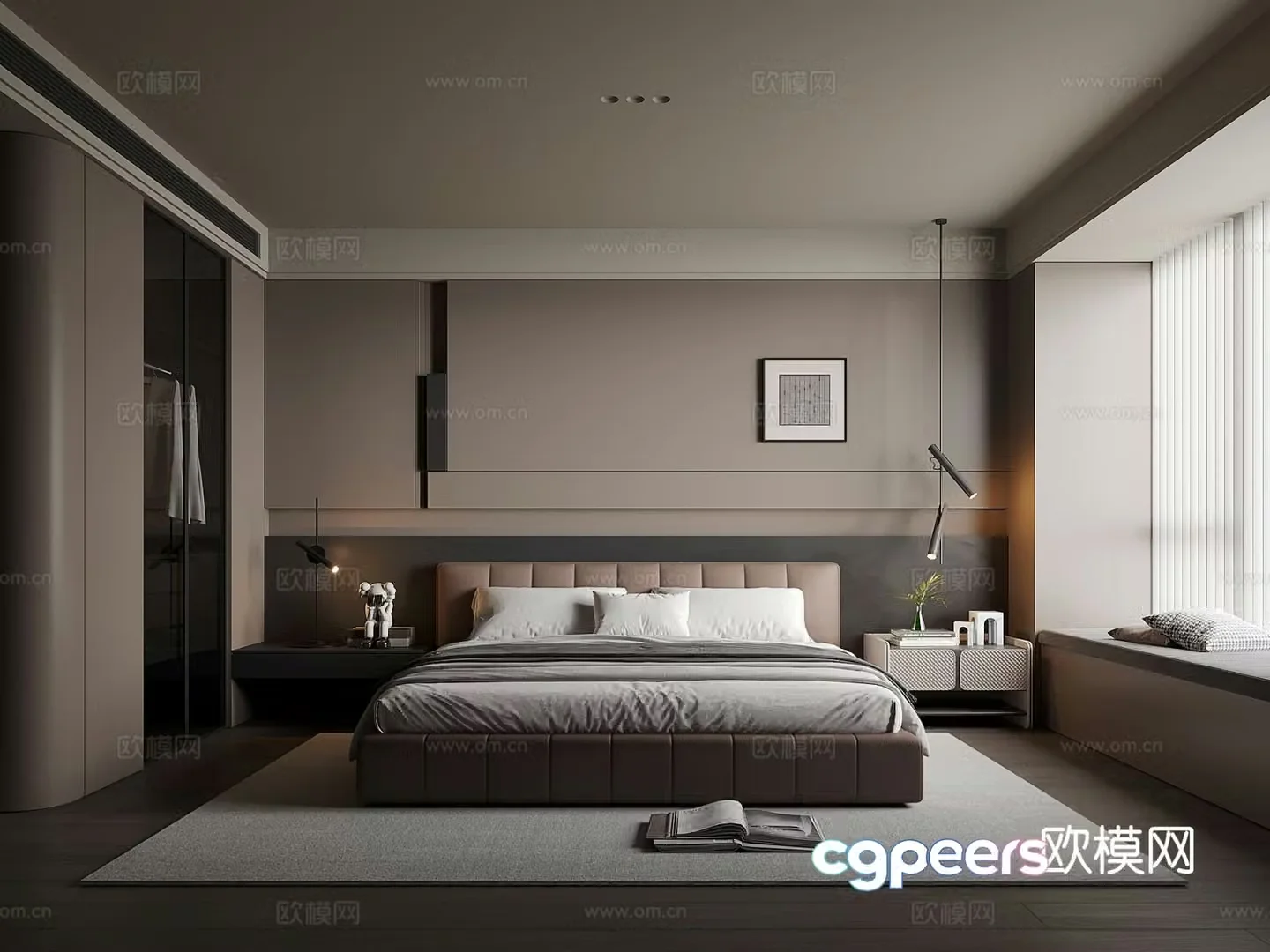 Italian style bedroom master bedroom 3d model