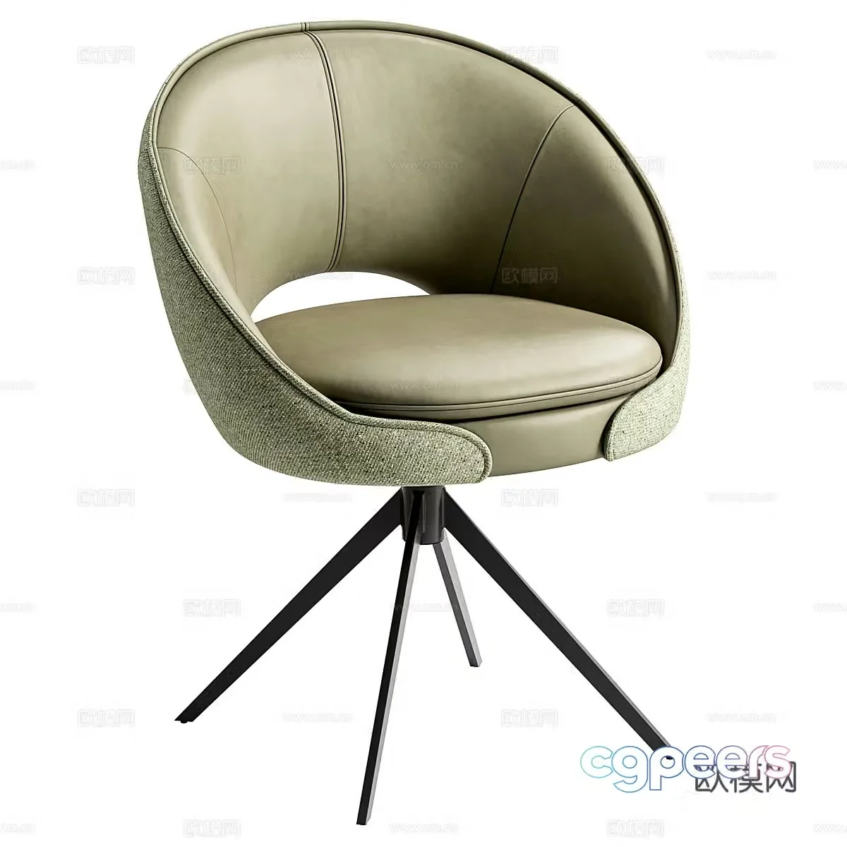 Modern Italian light luxury Anabel chair 3d model