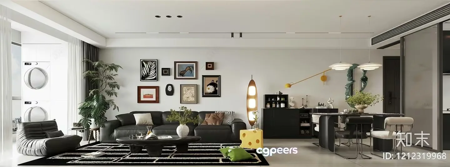 Modern Living Room 3D Model – 5963 – VRAY Render