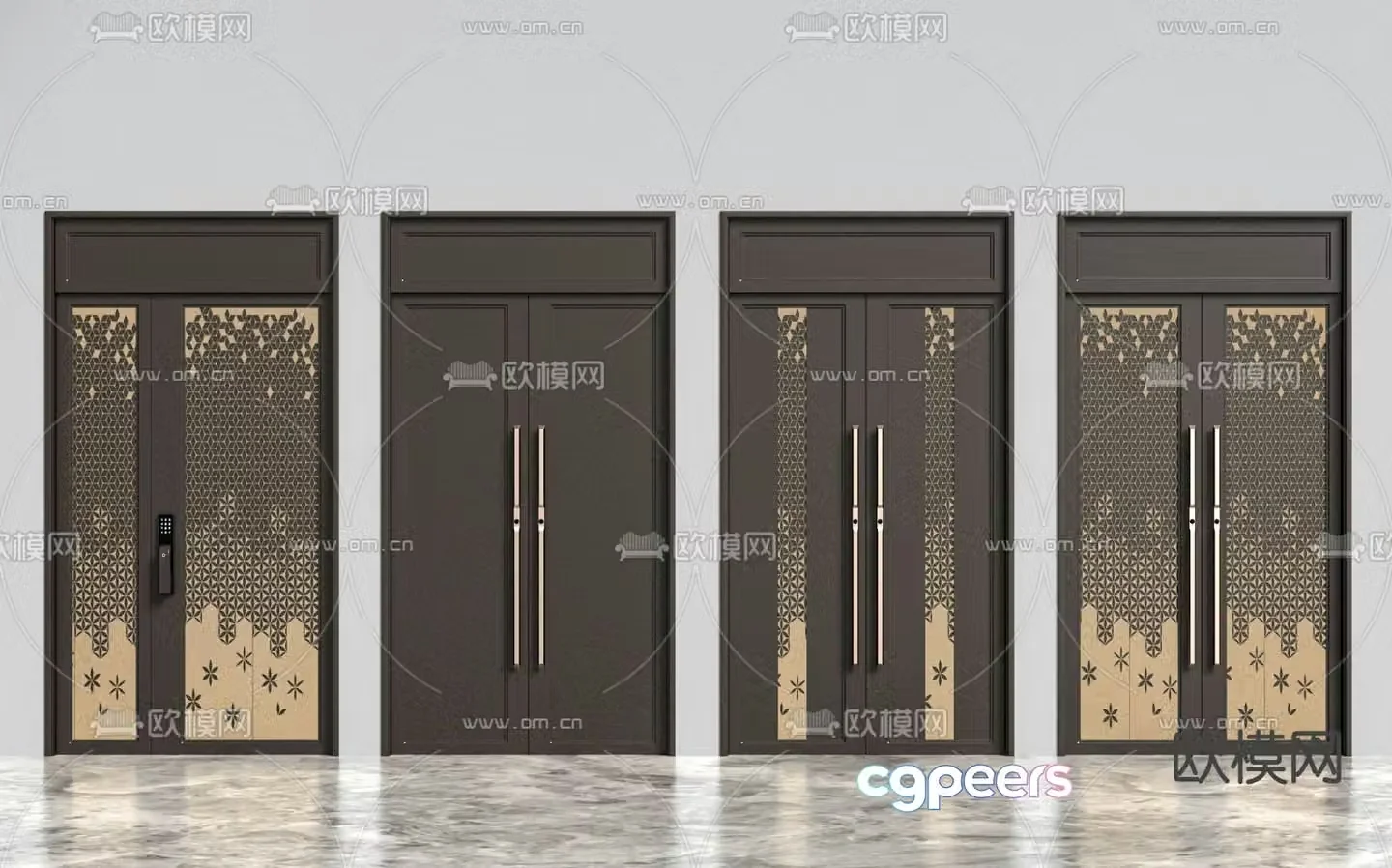 Entry door 3D model door
