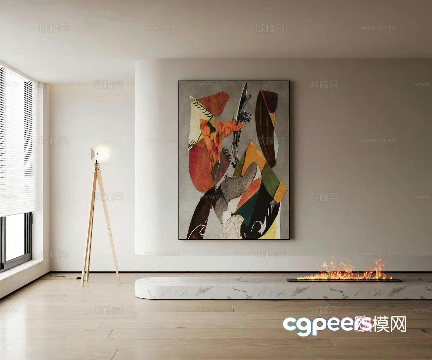 Modern decorative painting 3d model