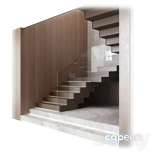 3ds Max Free – Modern Interior Stairs 16