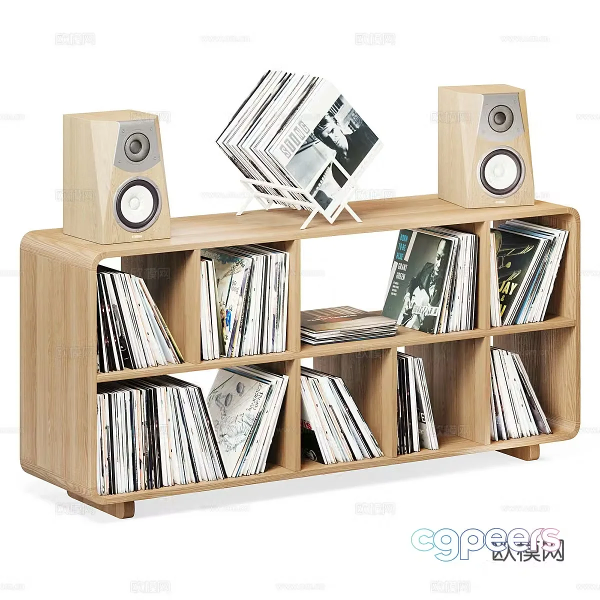 New Chinese style bookshelf side cabinet 3D model