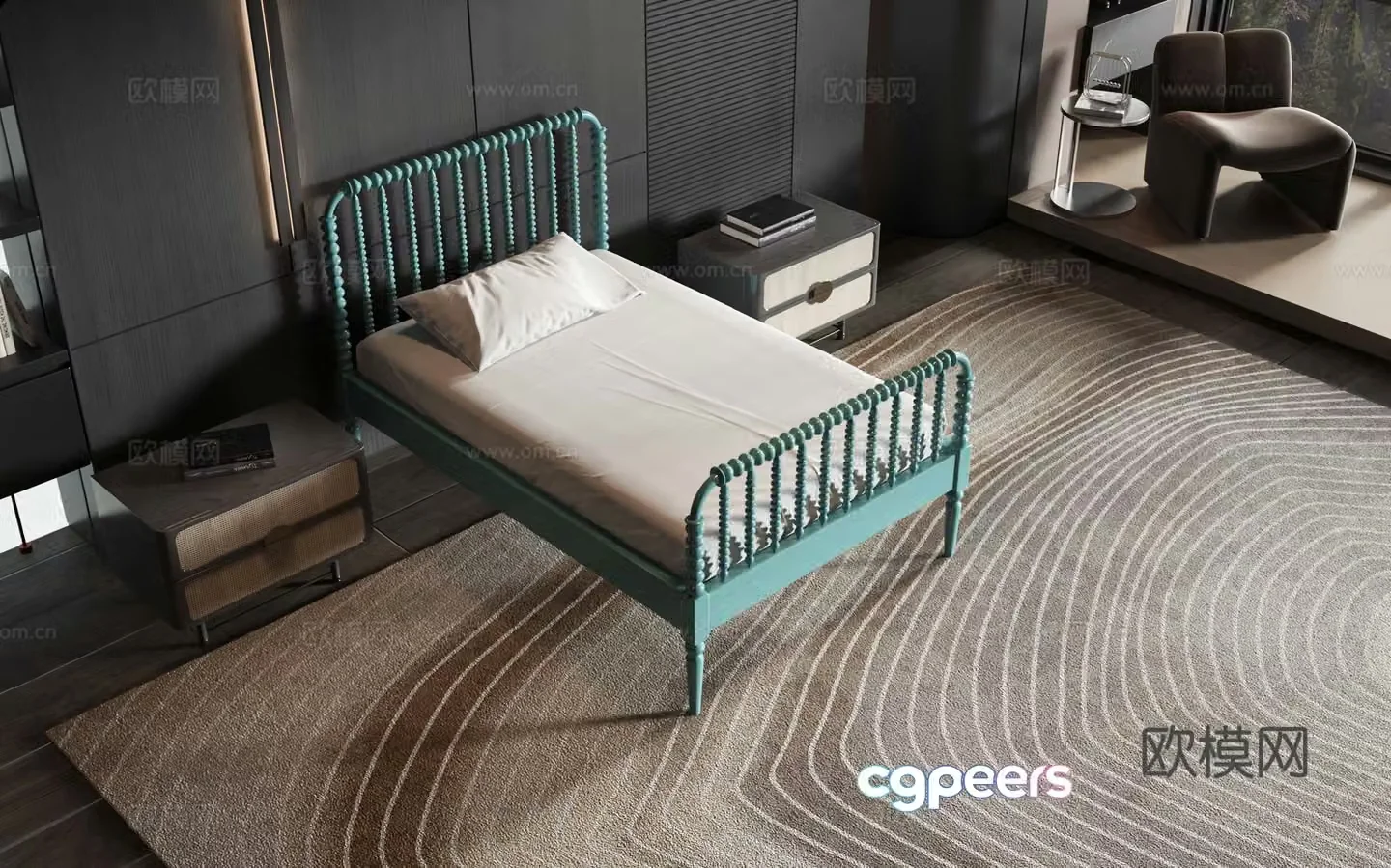 Modern style product bed 3d model