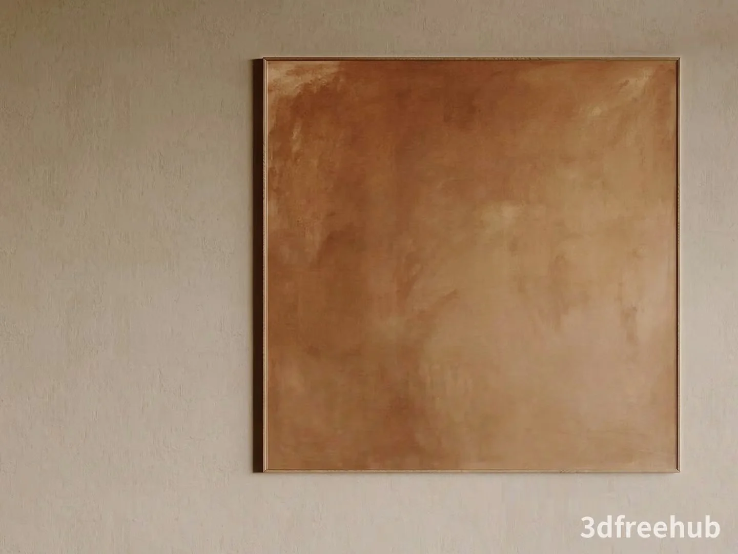 The Single Main Subject Is A Large Tan Square On The Wall 3D Model – 21220 – VRAY Render