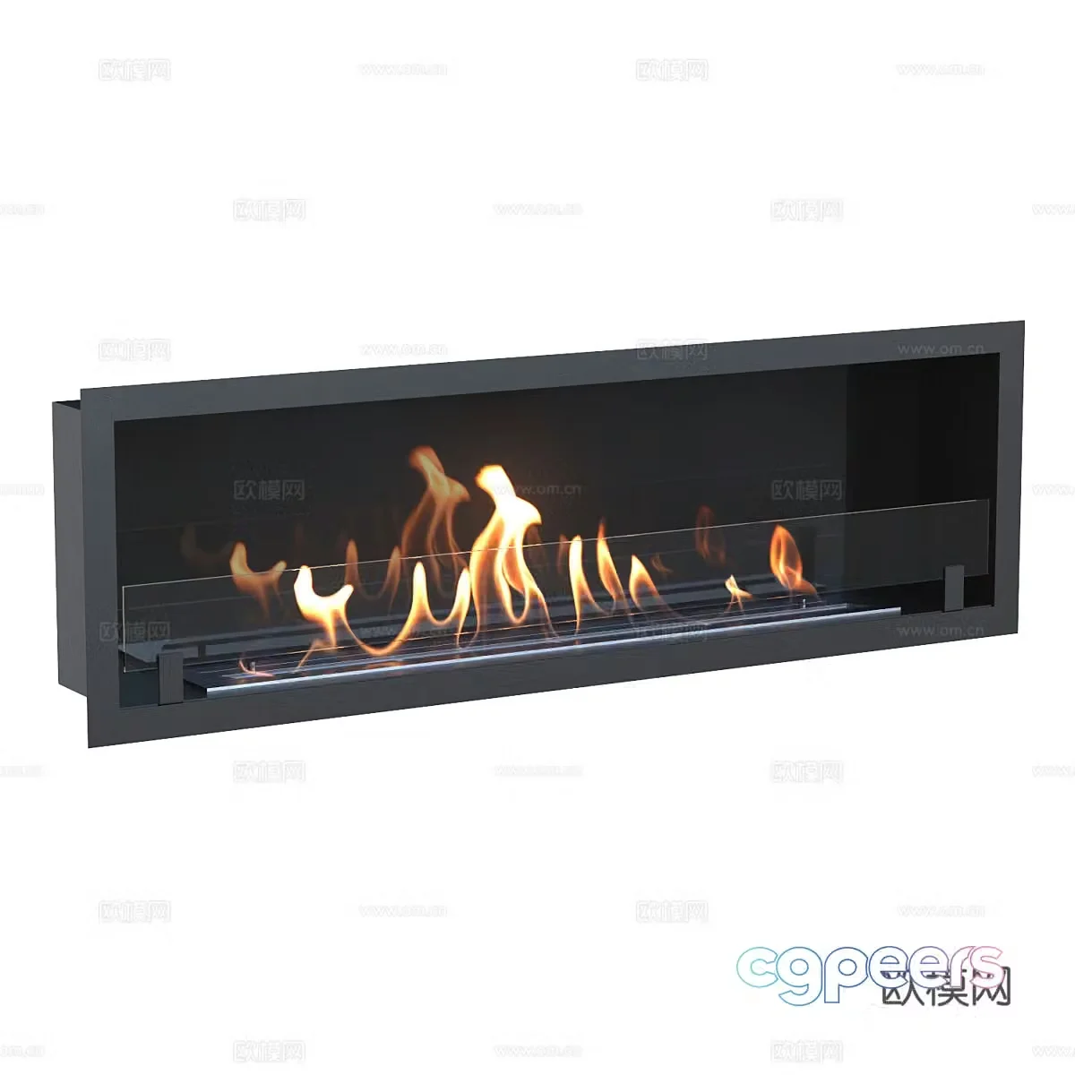 Modern fireplace 3d model