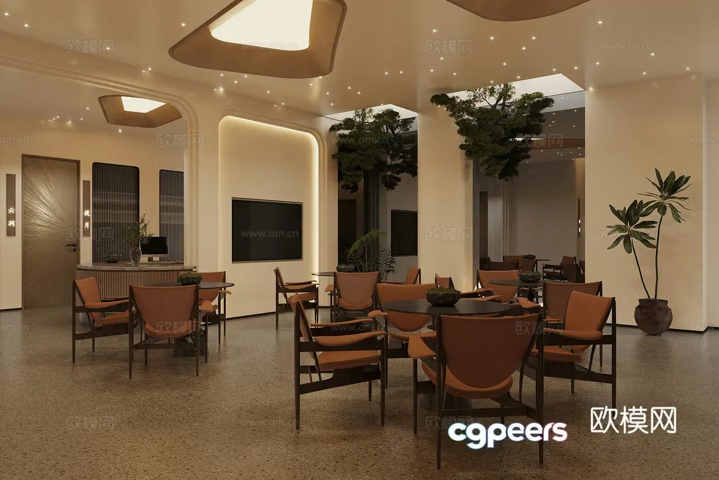 Chinese restaurant morning tea shop 3d model