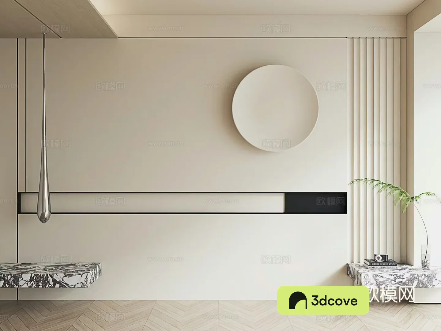 Modern bedside background wall Simple bedside background wall