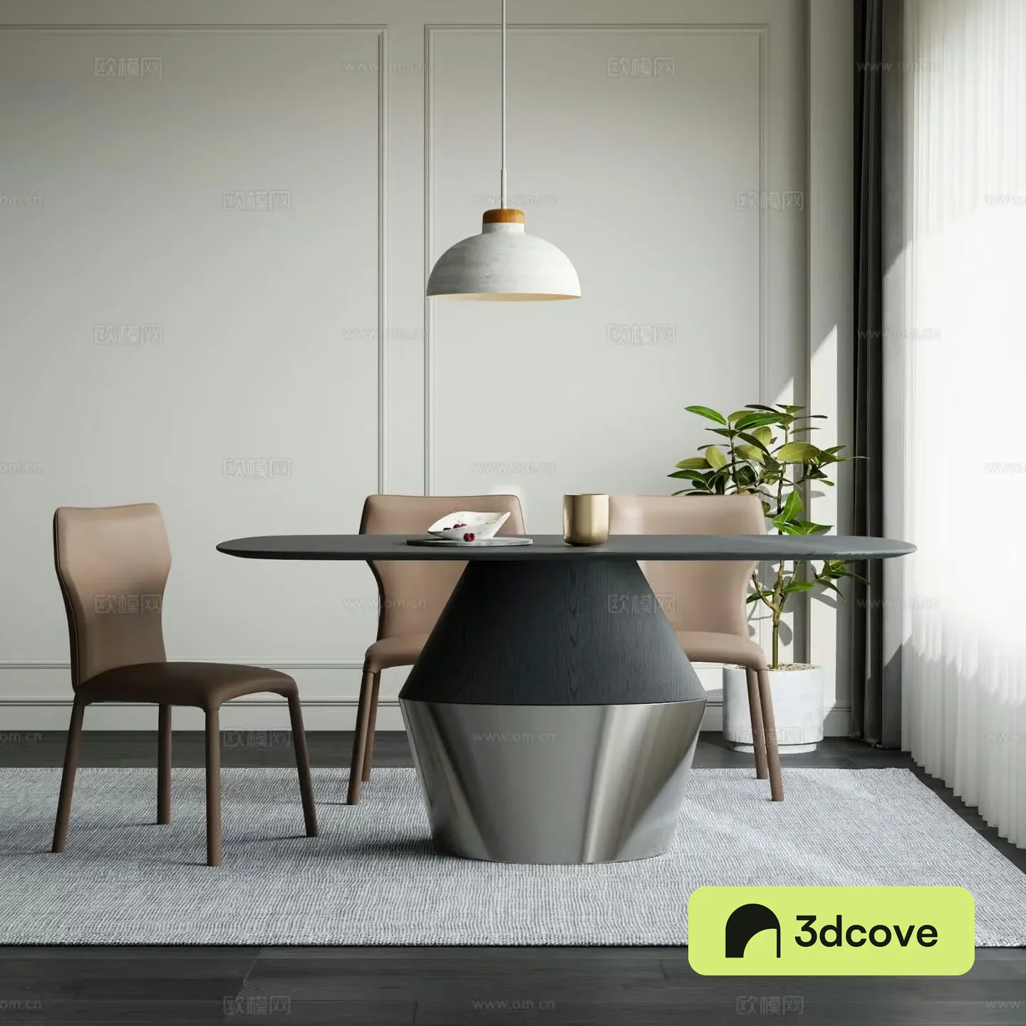 Modern dining table and chairs oval dining table