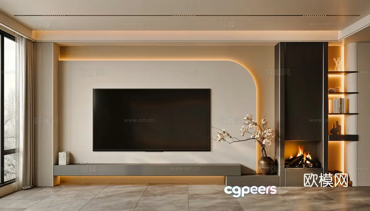 Modern living room 3d model