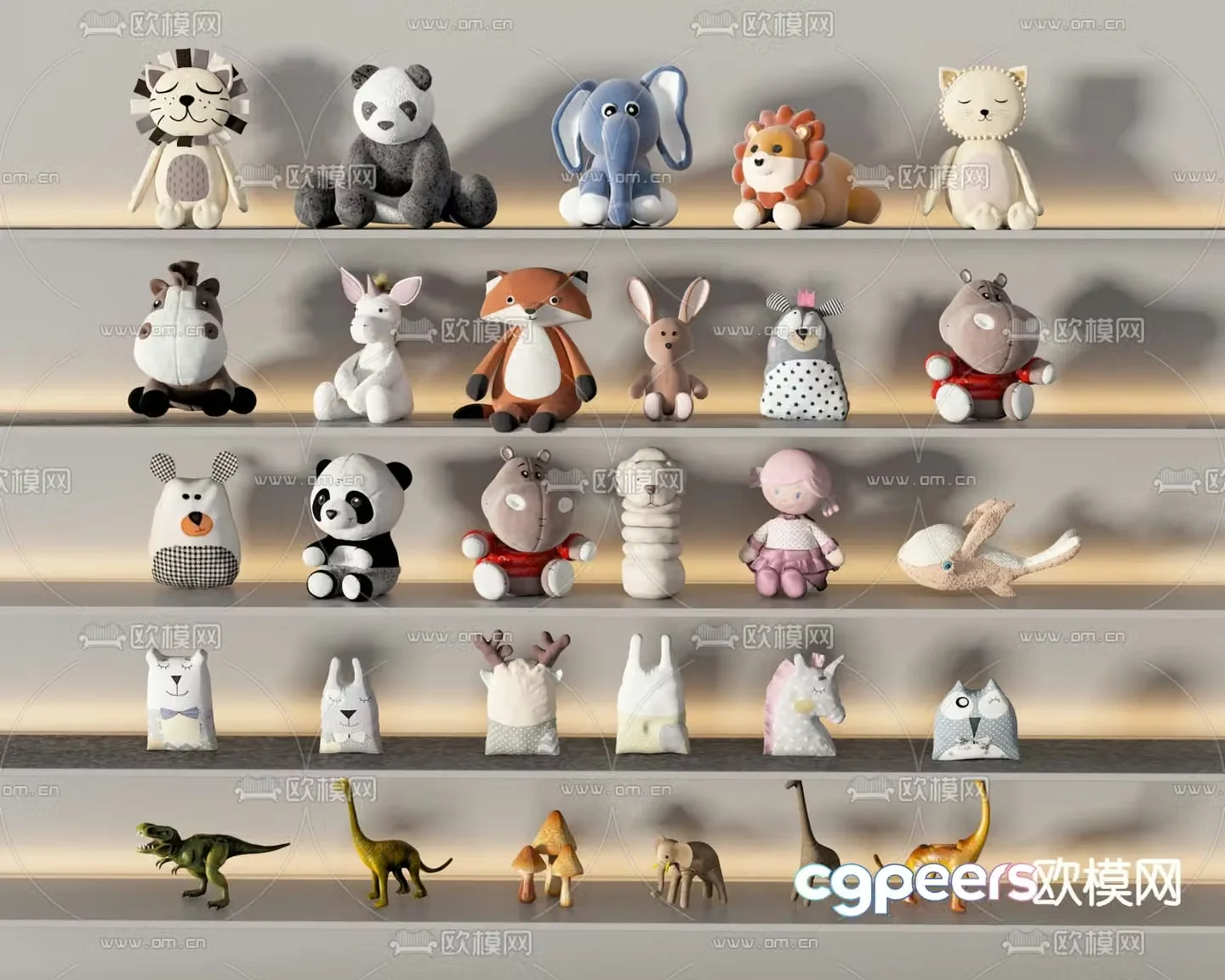 Plush toy doll ragdoll dinosaur figure 3d model