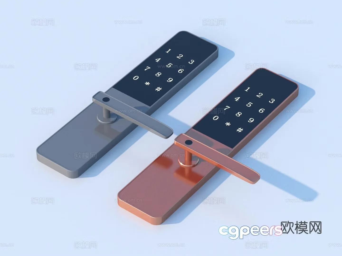 Smart lock Fingerprint lock Password lock 3d model
