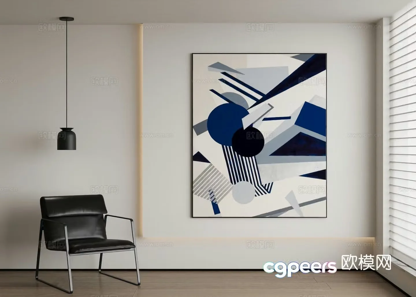 Modern decorative painting 3d model