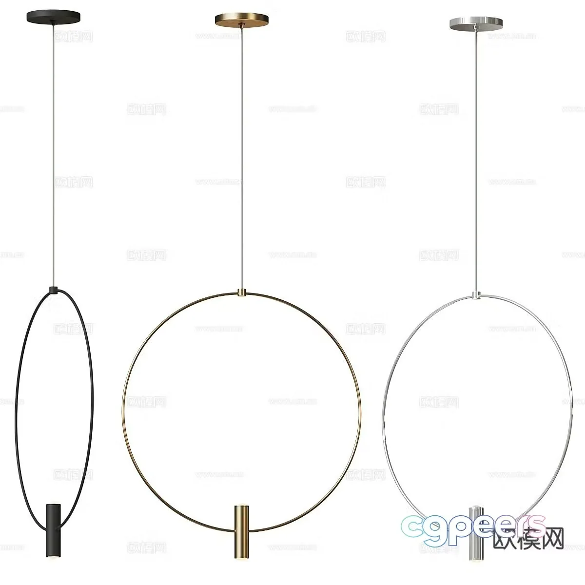 Modern dining room chandelier 3d model