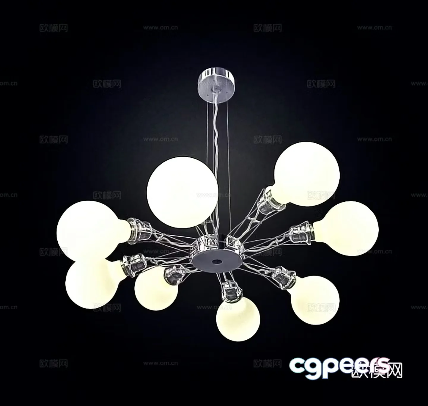 Modern Chandeliers Creative Chandeliers Round Chandeliers 3D Model