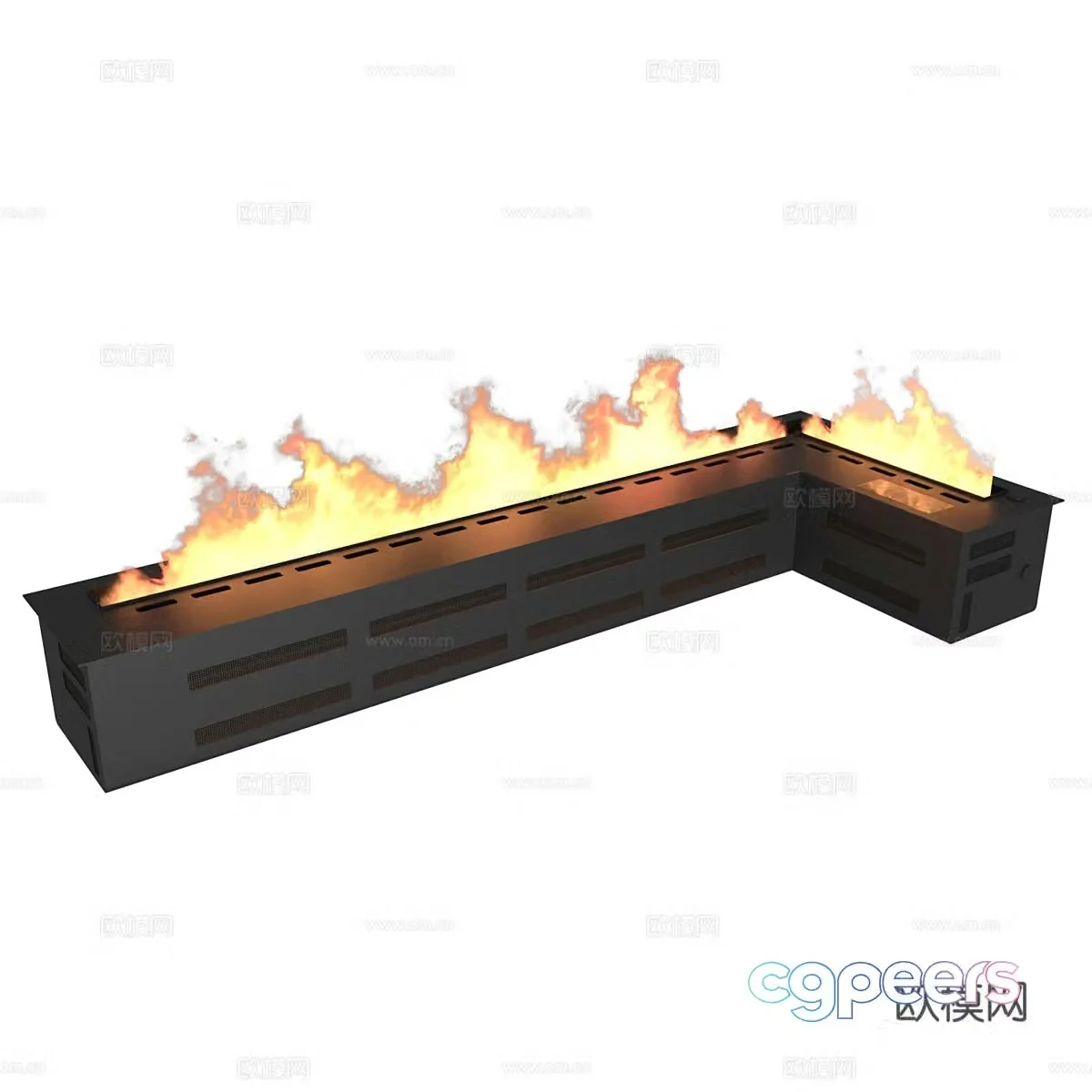 Modern fireplace 3d model