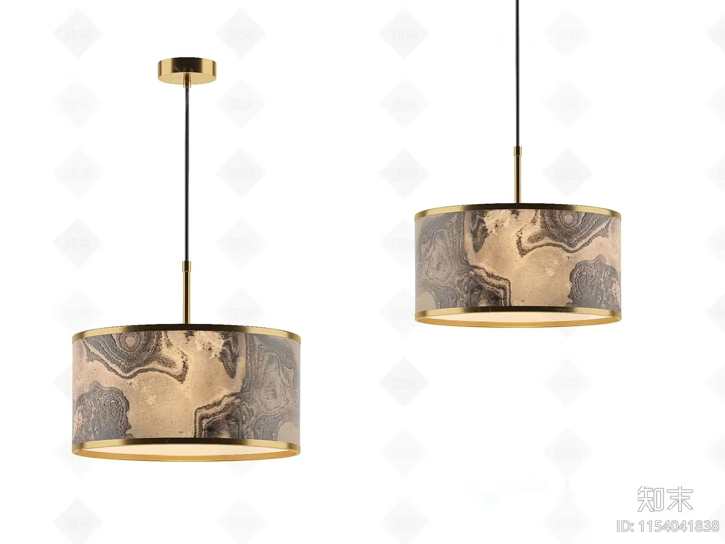Gold Light Fixture 3D Model – 15951 – VRAY Render