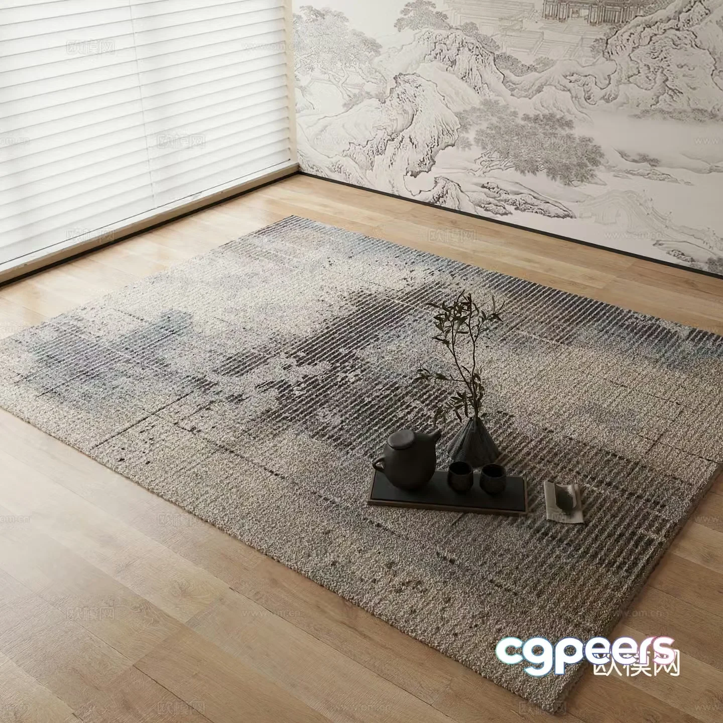 New Chinese carpet 3D model