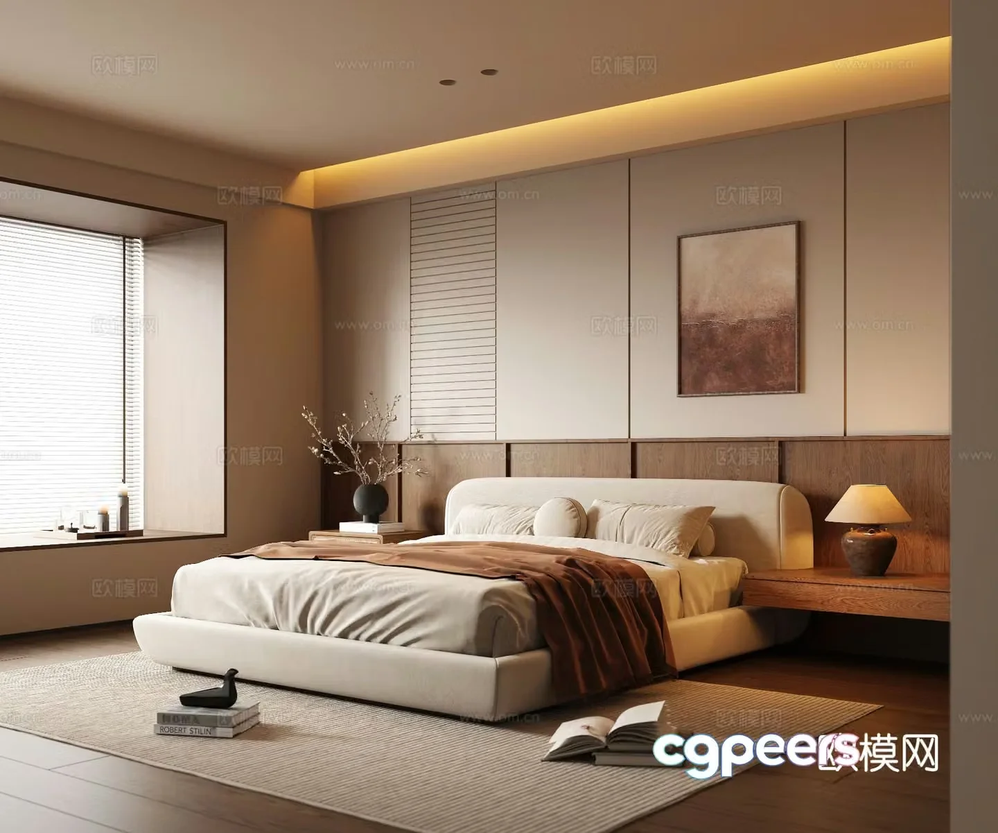 Wasabi Middle Style Bedroom 3D Model