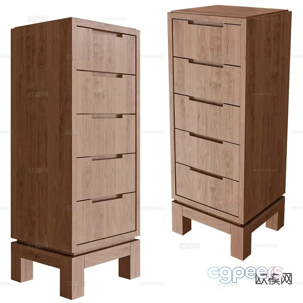 Modernature Nordic chest of drawers 3d model