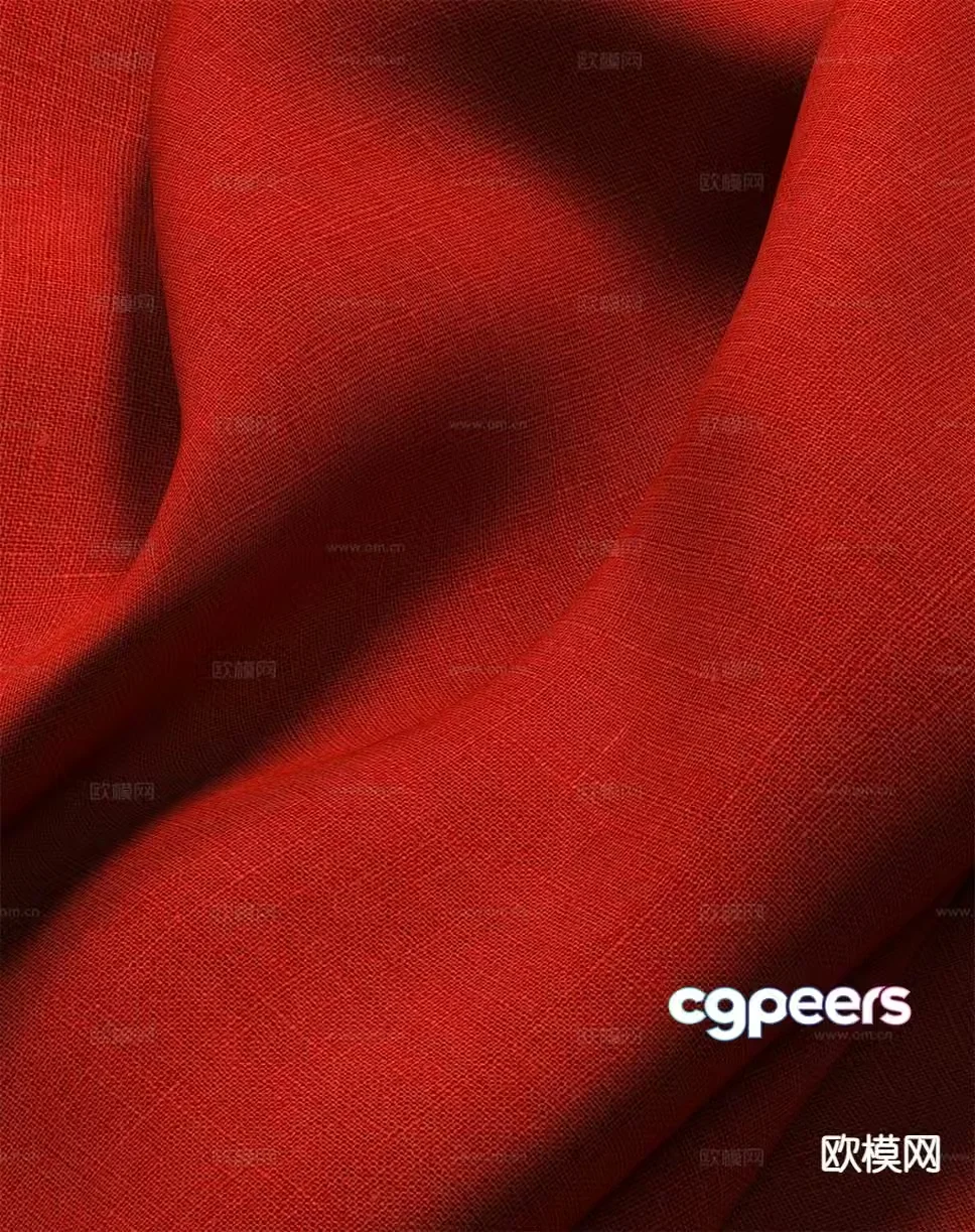 Modern red fabric 3d model