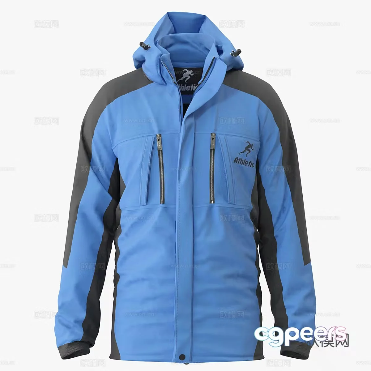 Men’s Waterproof Mountain Jacket 3d Model