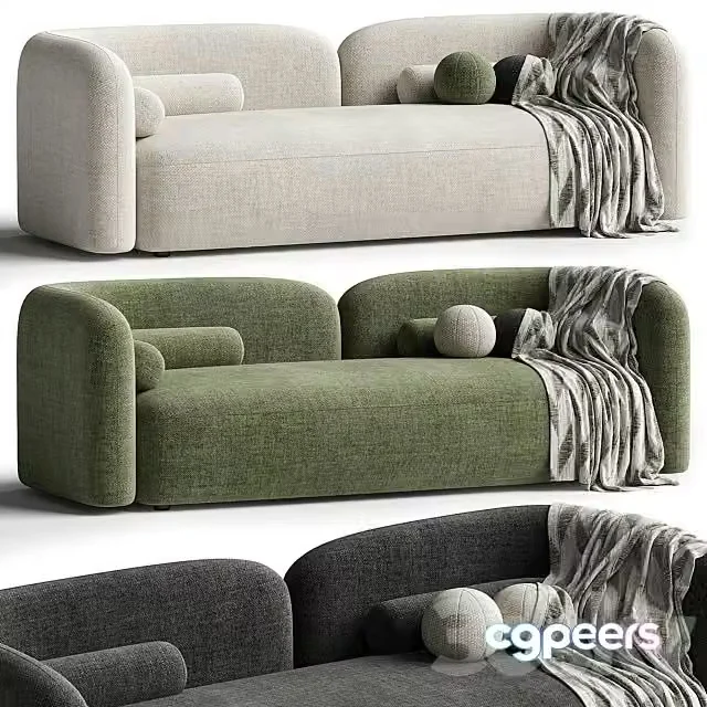 3ds Max Free – Bodrum Sofa with plaid