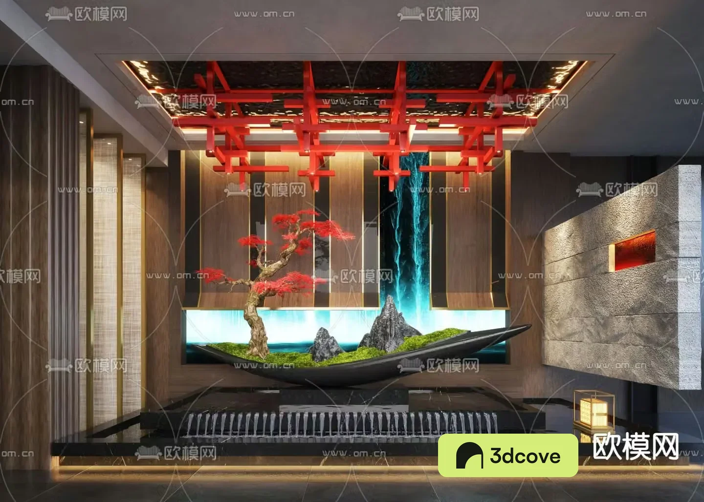 New Chinese-style sculpture landscape