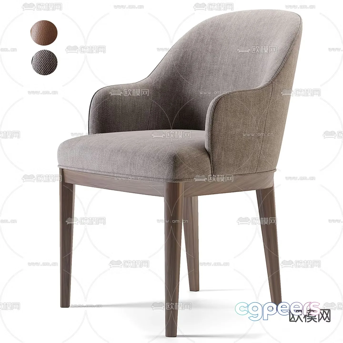 Modern chair dining chair 3d model