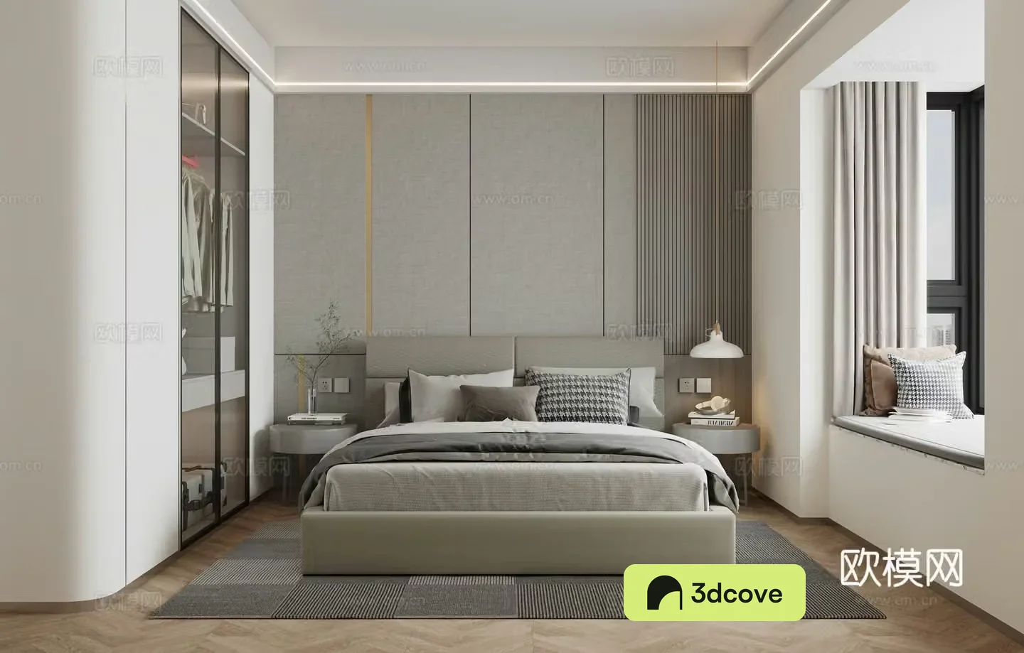 Modern light luxury bedroom