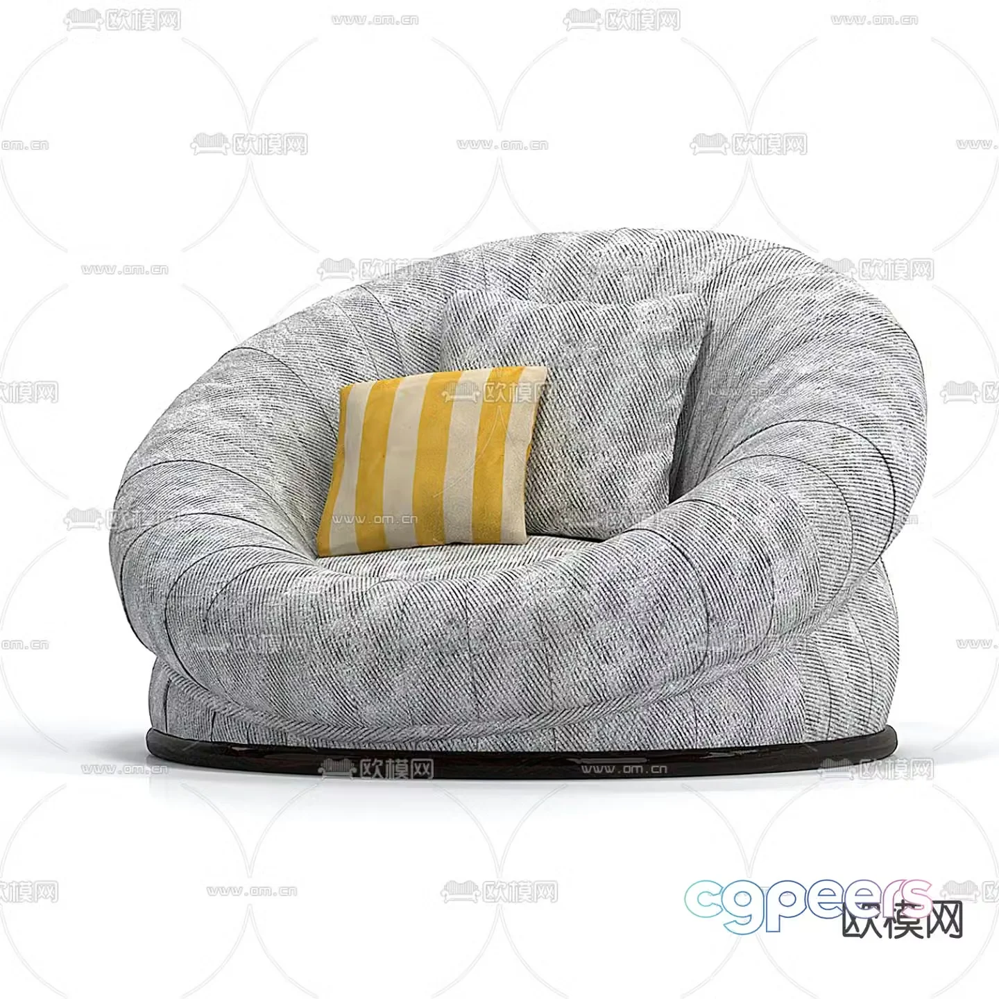 Beanbag Sofa Upholstered Sofa 3D Model