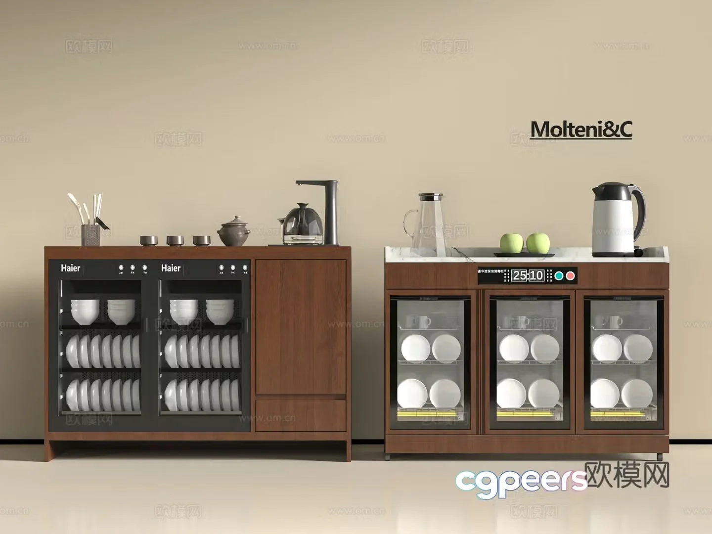 Modern tea cabinet 3d model