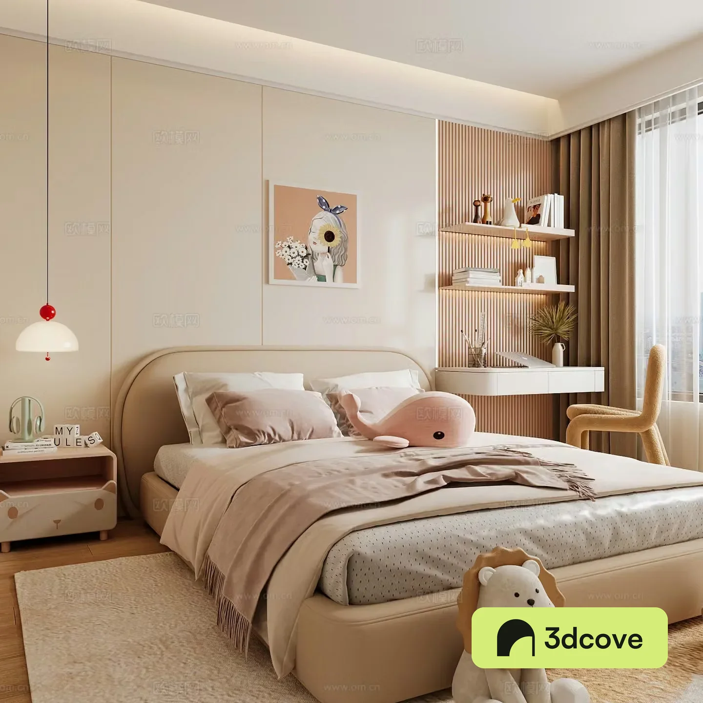 Modern children’s room girl’s room