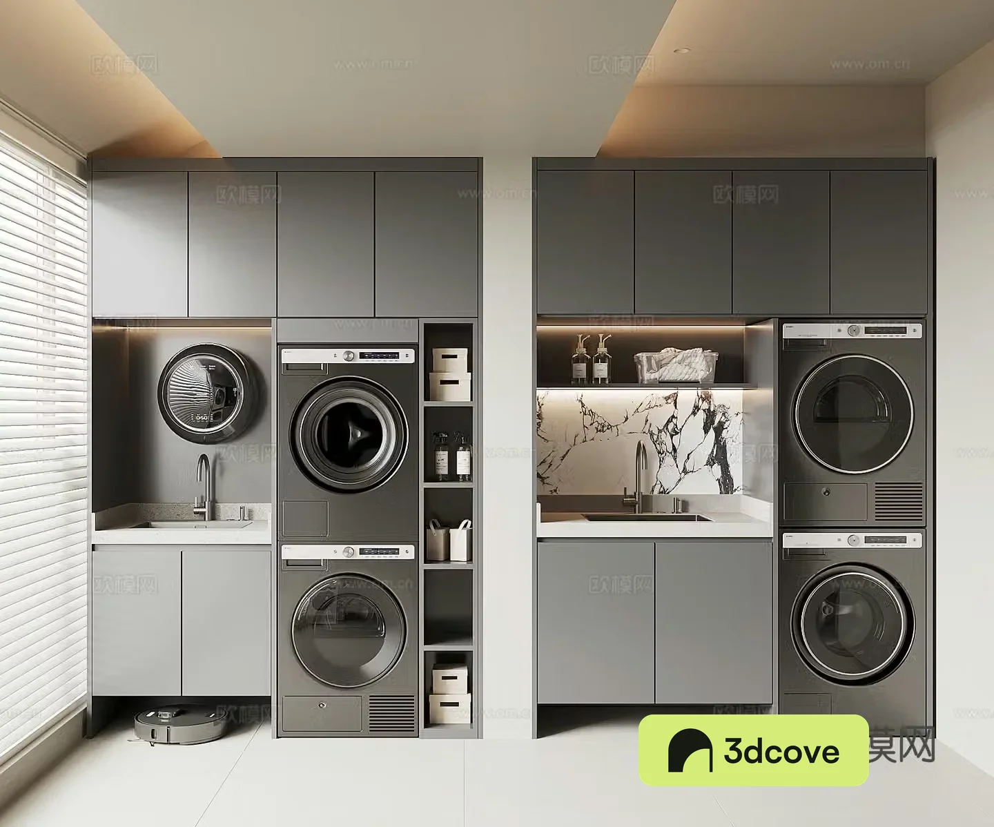 Modern washing machine cabinet
