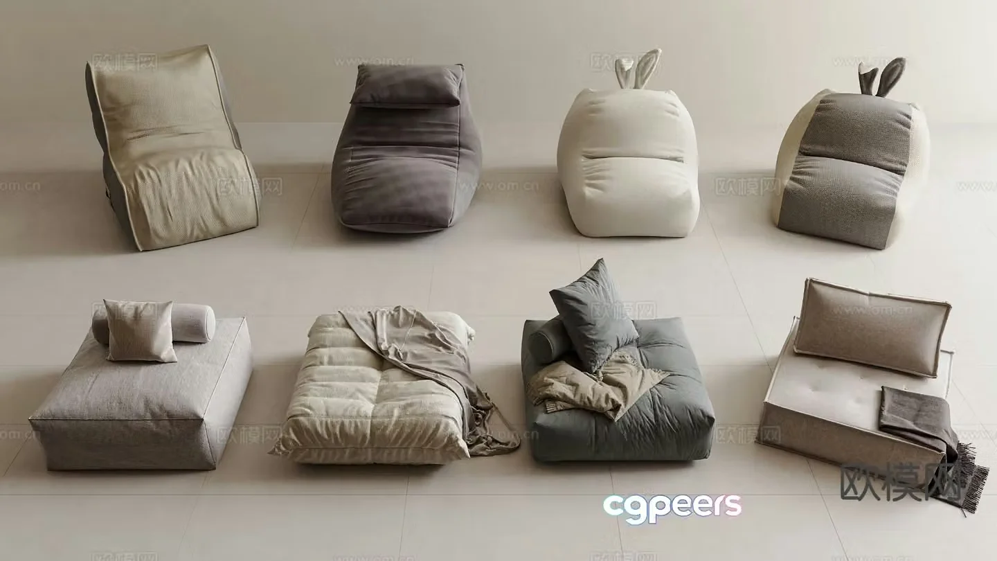Modern lazy sofa leisure sofa 3d model